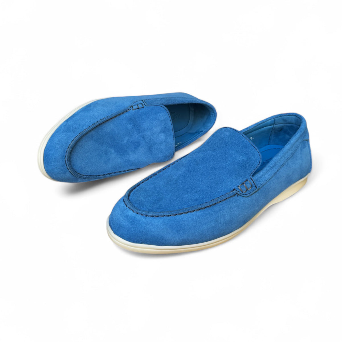 CHAUSSURE EN CUIR BLEU ROI-cng