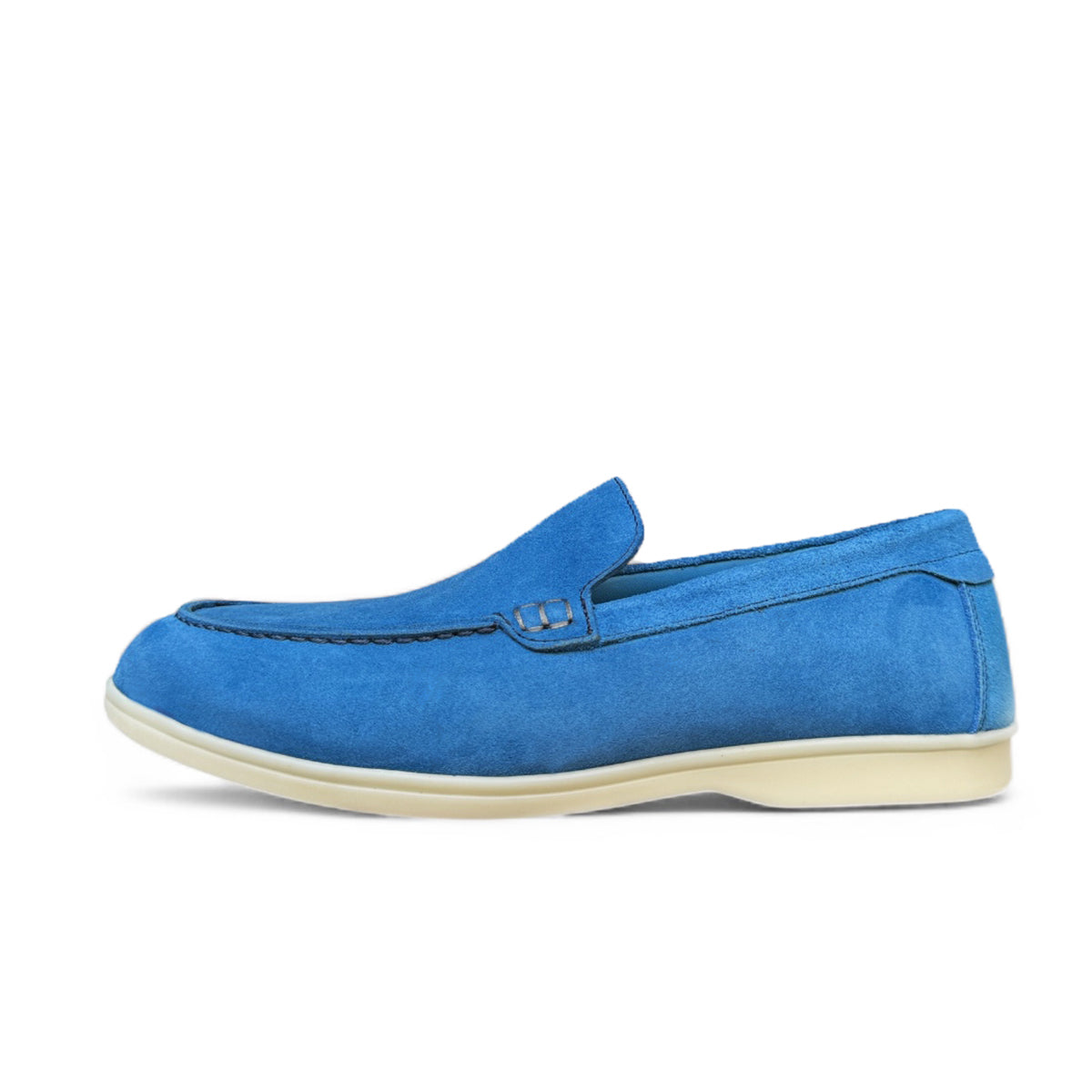 CHAUSSURE EN CUIR BLEU ROI-cng