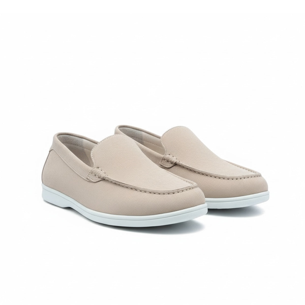 CHAUSSURE EN CUIR BEIGE-cng