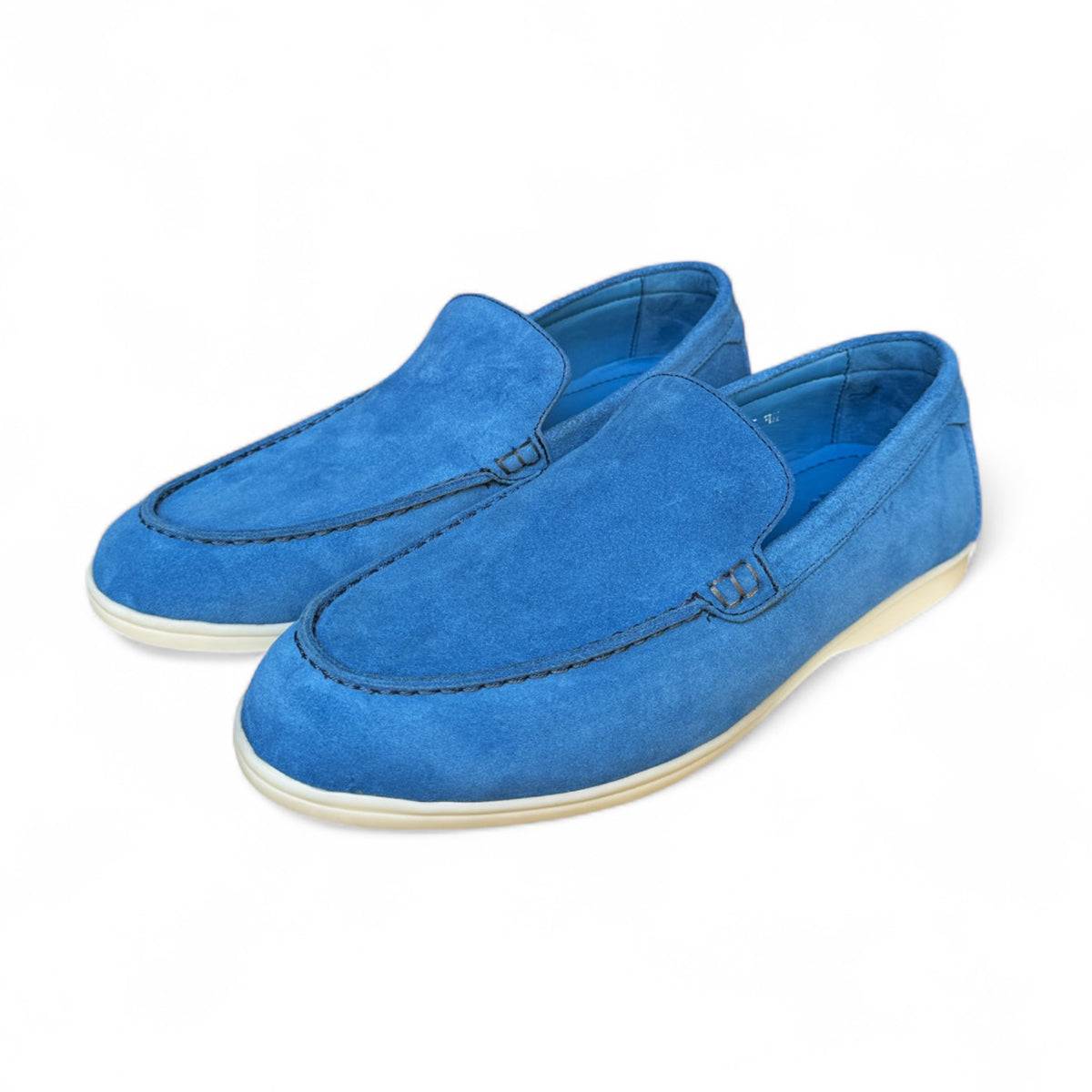 CHAUSSURE EN CUIR BLEU ROI-cng